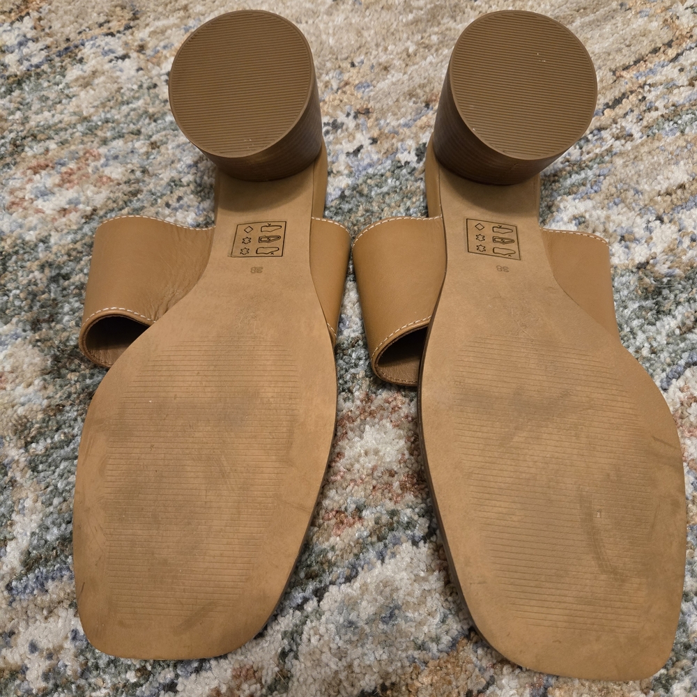 Topshop Leather Toe Ring Sandals 38/8 - Picture 2 of 3